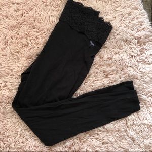 Victoria secret pink lace top legging